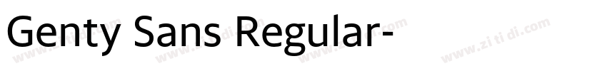 Genty Sans Regular字体转换